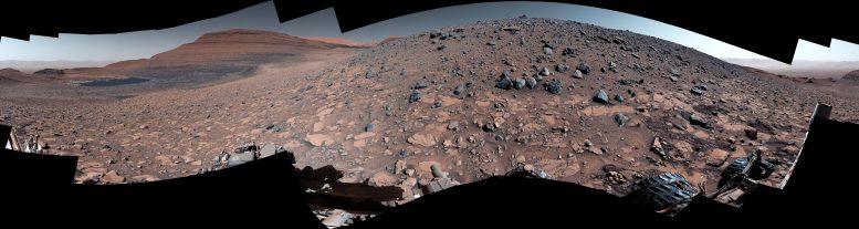 Gediz Vallis Ridge Curiosity Mars Rover Panorama