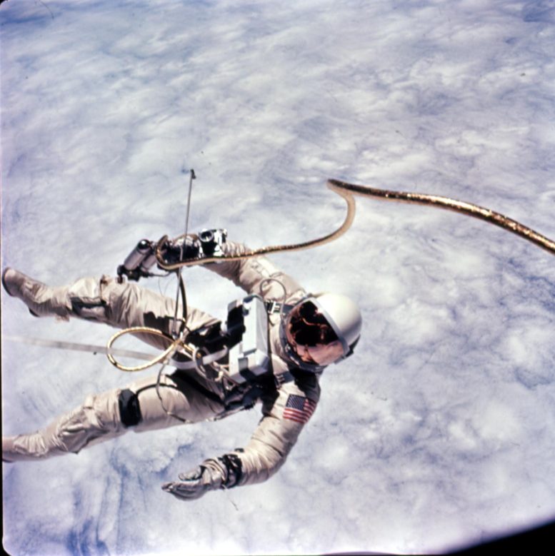 Gemini 4 Astronaut Ed White Begins Spacewalk