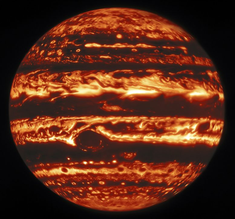 Vista infrarroja del norte de Géminis de Júpiter