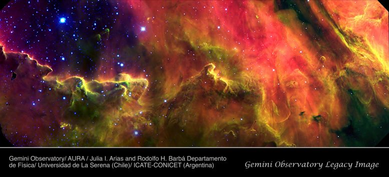 Gemini South Telescope Image of the Lagoon Nebula