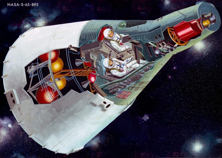 Gemini Spacecraft Cutaway Illustration