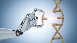 Genetic Engineering AI DNA Editing Concept