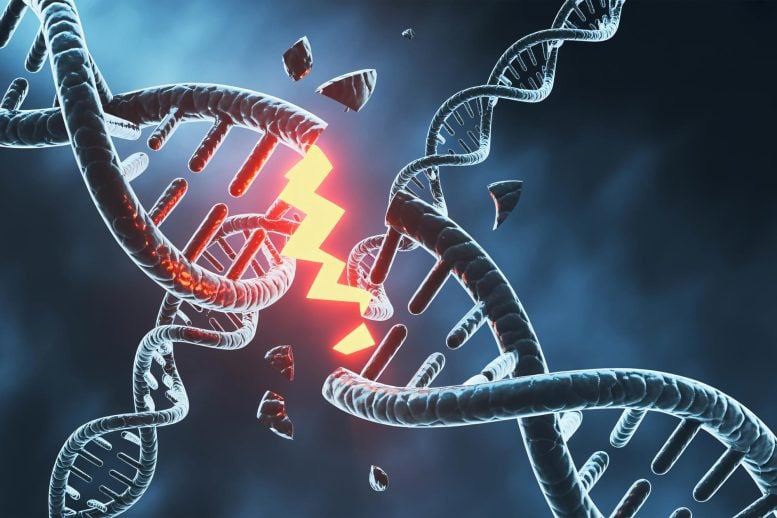 Genetic Mutation Damaged Broken DNA Strand