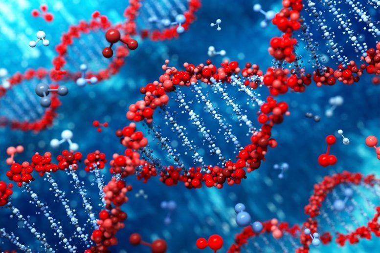 Genetics DNA Molecules Illustration