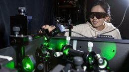 Genghua Yan at HDR Photoluminescence Measuring Station