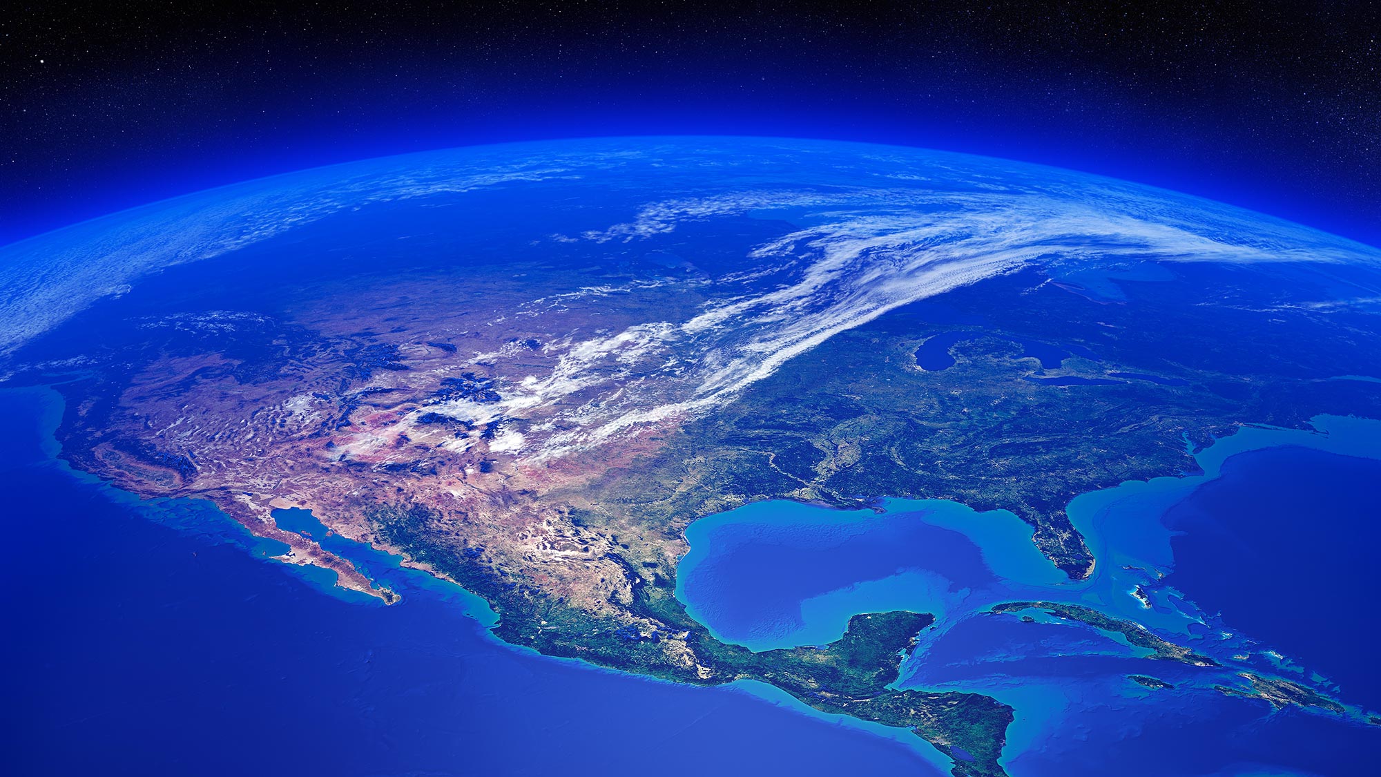 Северная америка фото с космоса