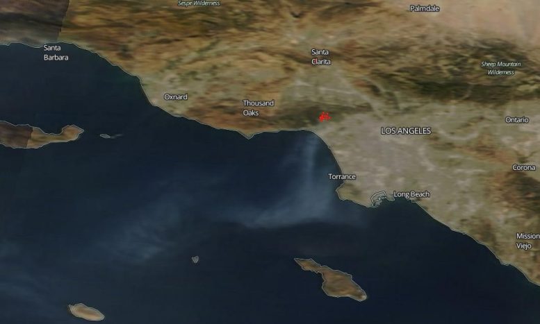 Getty Fire Satellite Image