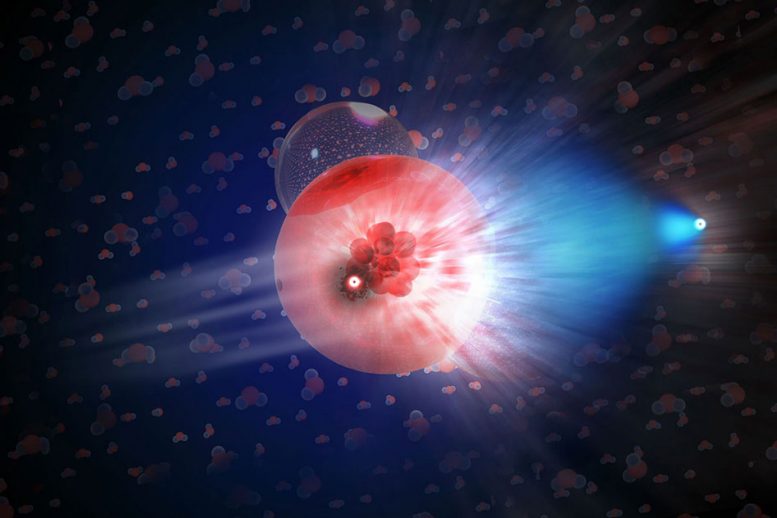 Ghostly Particle Originated from a Blazar