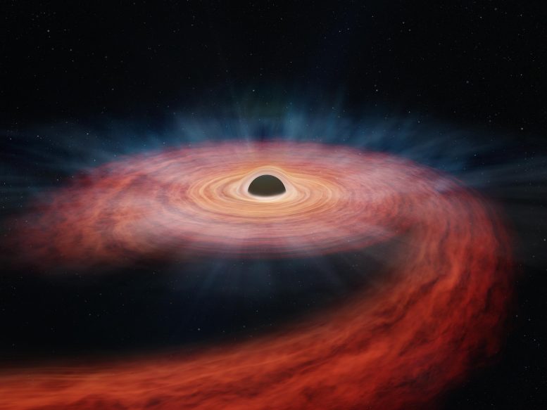Un trou noir géant détruit une étoile massive