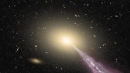 Giant Galaxy With a High-Energy Jet