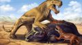 Giant Gorgonopsian Inostrancevia With Dicynodont Prey