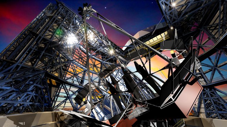Giant Magellan Telescope Mirrors at Sunset
