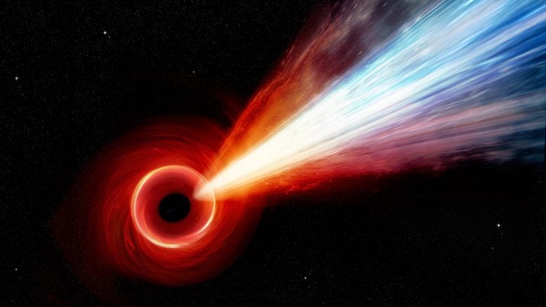 Gigantic Jet Spied From Black Hole in Early Universe