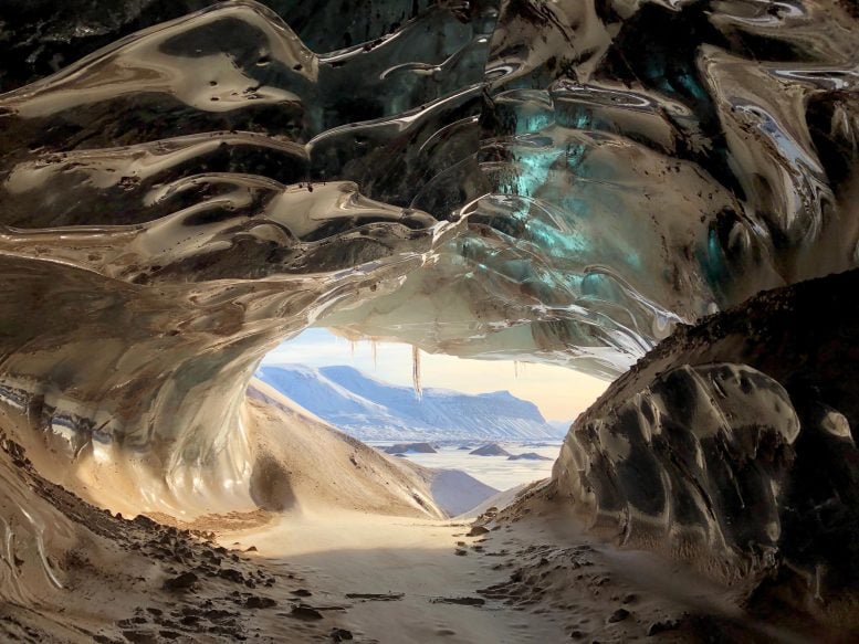 Glacier Cave in Svalbard, Norway