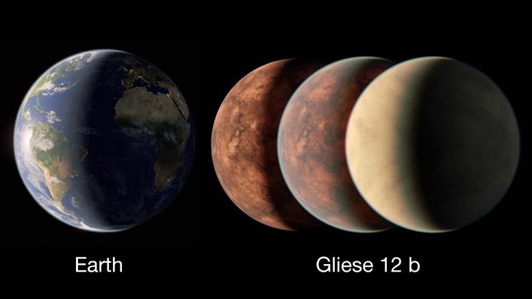 Porovnanie veľkostí Gliese 12b