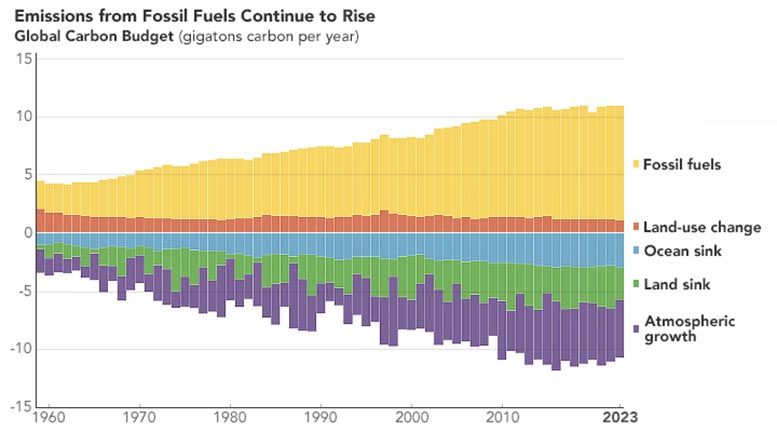 Global Carbon Budget From 1960 to 2023