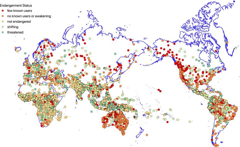 Global Map of Language Endangerment Status