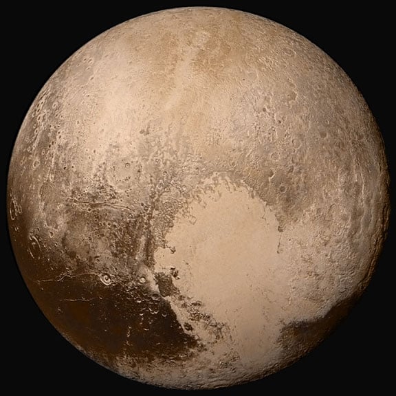Global Mosaic of Pluto in True Color