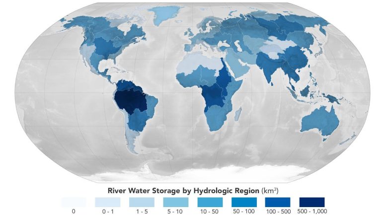 Global River Water Storage