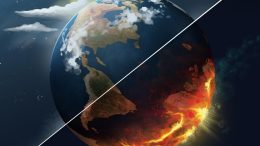 Global Warming Earth Before and After