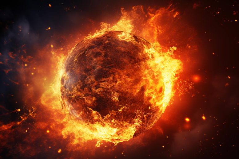 Global Warming Earth Climate Crisis Concept Art