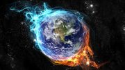 Global Warming Planet Earth Fire Concept