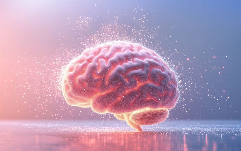 Glowing Brain Abstract