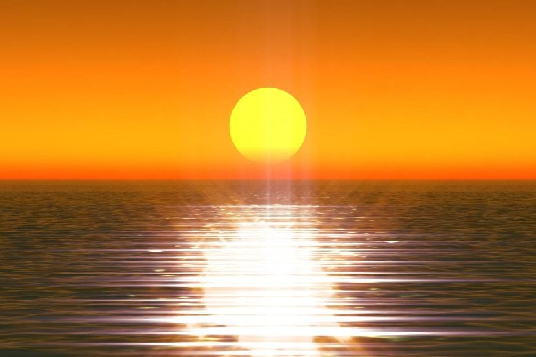 Gold Sunset Ocean