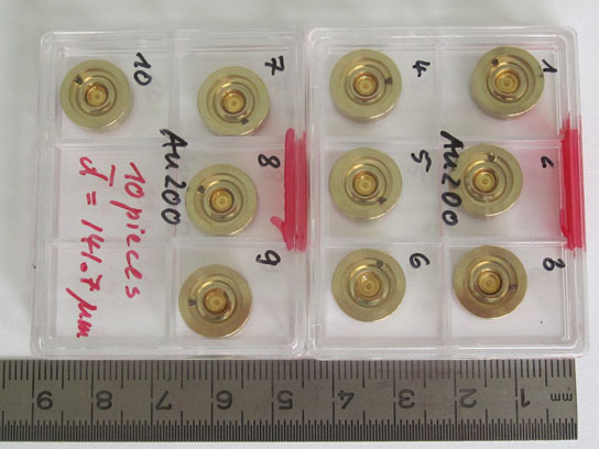 Gold lenses used to create gamma optics