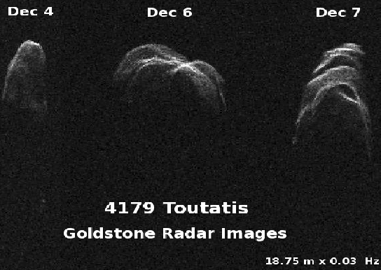 Goldstone radar images of the asteroid Toutatis