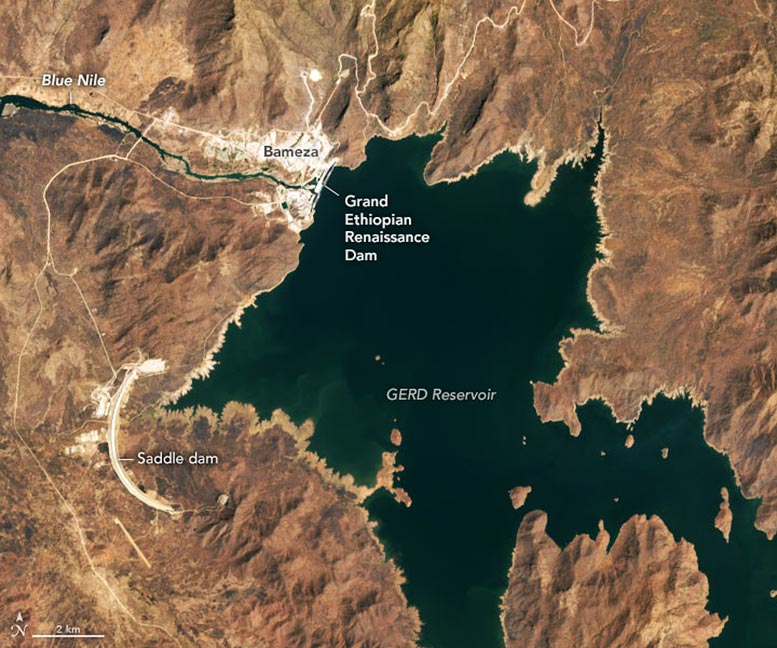Grand Ethiopian Renaissance Dam 2022 Annotated