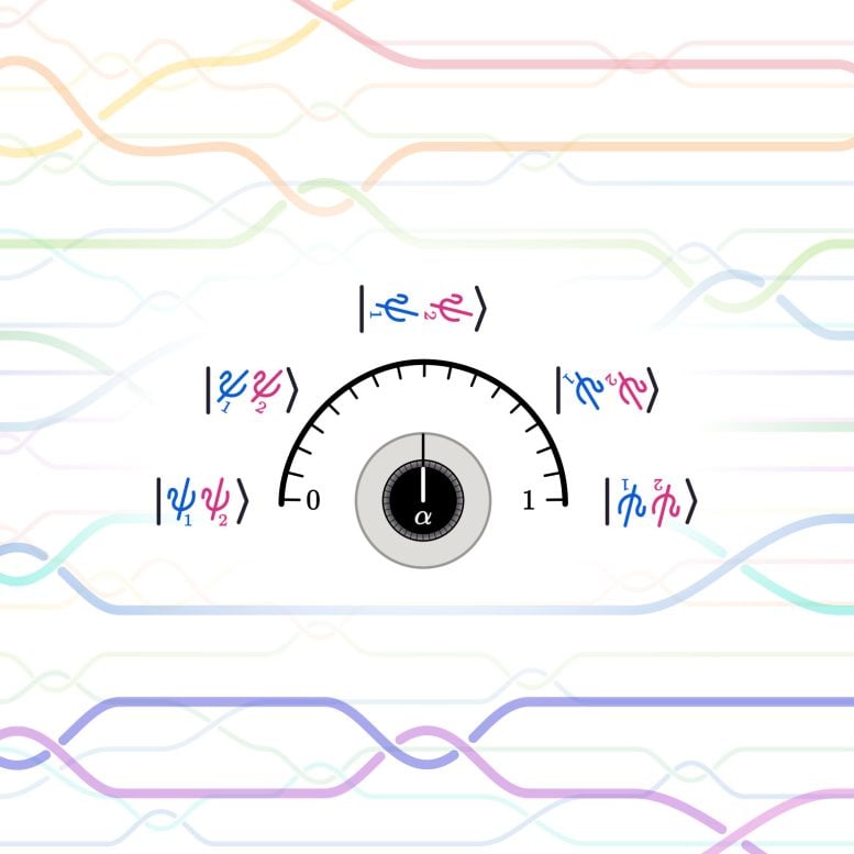 Graphic Illustration of Quantum Particle Exchange Symmetry