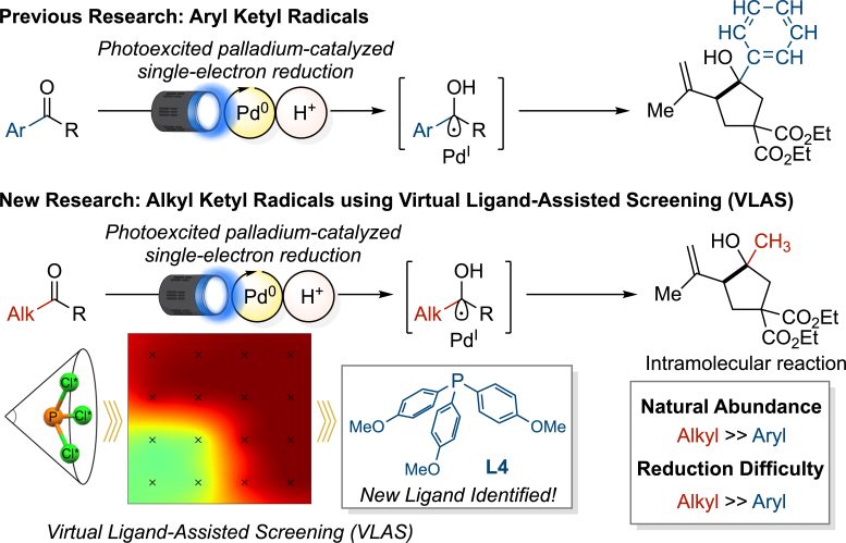 Graphical Summary Showing the New Alkyl Ketone Radical Reactions