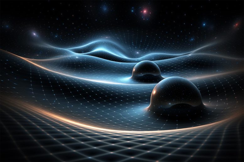 Gravitational Waves Dark Matter Astrophysics Illustration