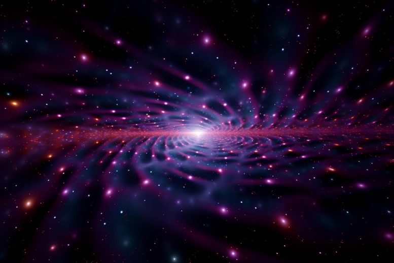 Gravitational Waves Galaxy Concept Art