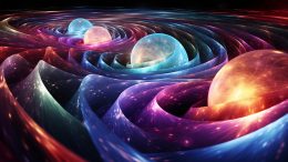 Gravitational Waves Quantum Physics Art Concept