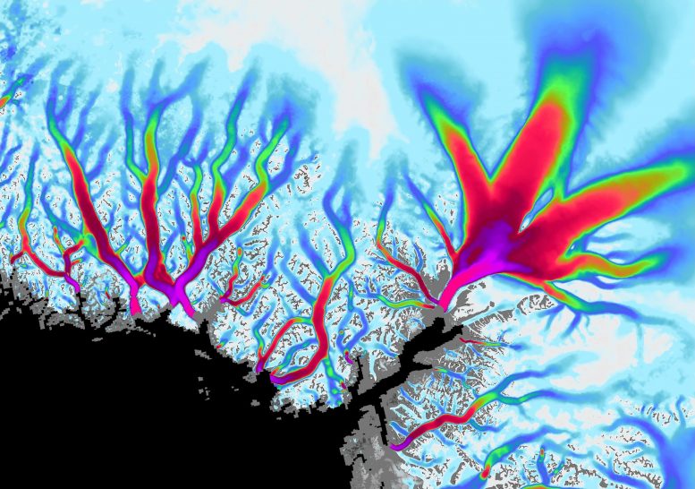 Greenland Glaciers Flow Velocity