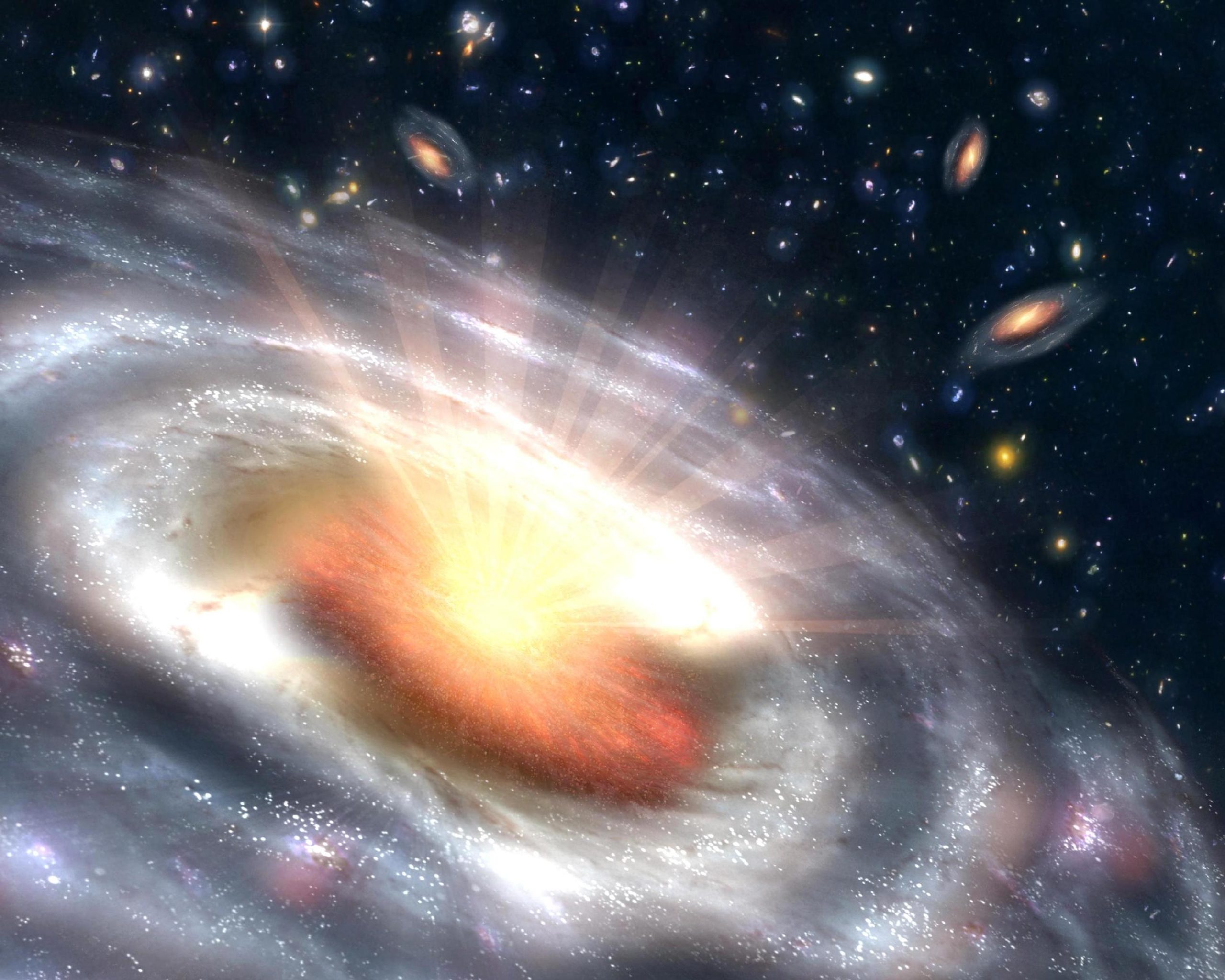 Growing Black Hole Quasar scaled