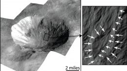Gullies Suggest Past Water Flows on Vesta