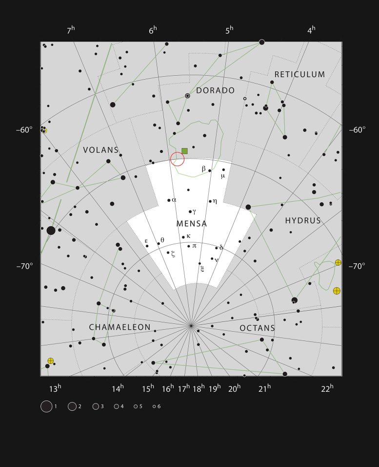 HII Region LHA 120-N 180B in the Constellation Mensa