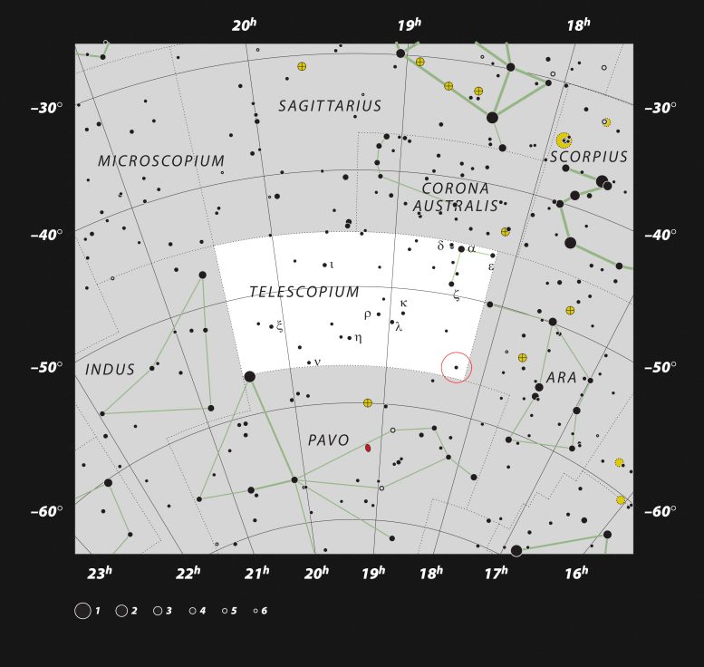 HR 6819 in Telescopium Constellation