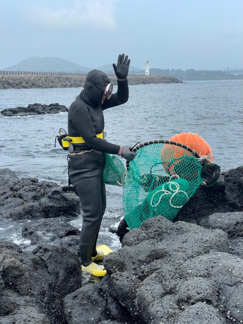 Haenyeo Diver Waving