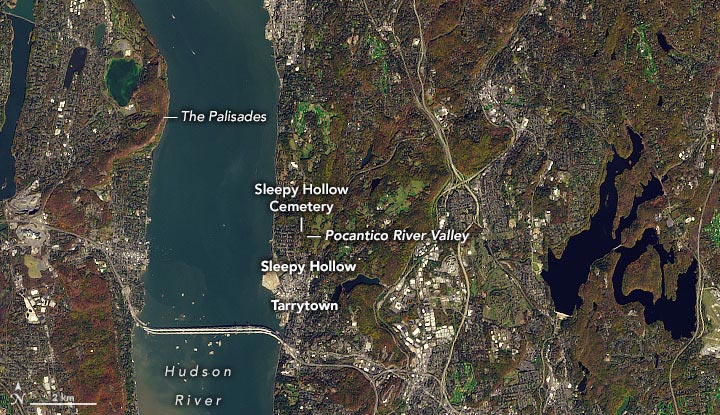 Halloween on the Hudson Satellite Annotated