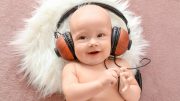 Happy Baby Listening to Music