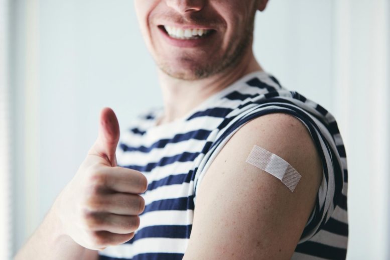 Happy Man Vaccine Shot