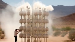 Harvesting Water in Desert Art Concept