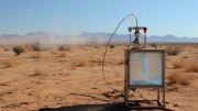 Harvesting Water in Desert Concept