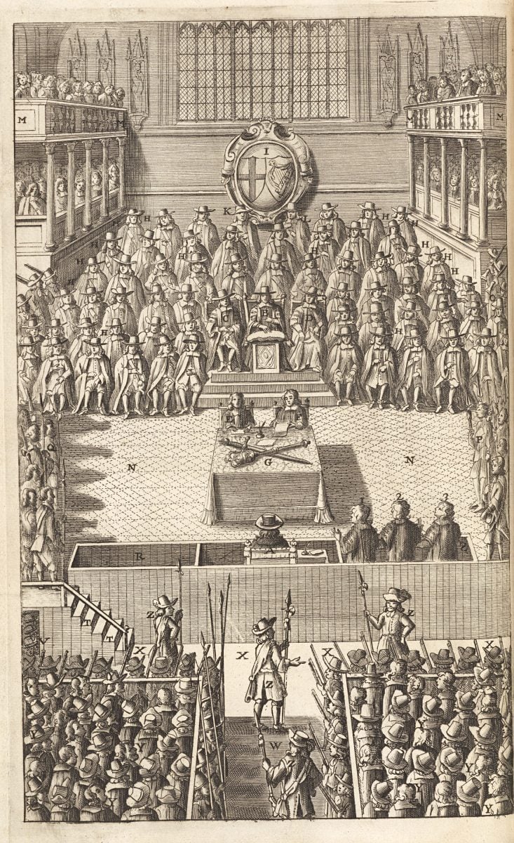Hat Battles at the Trial of King Charles
