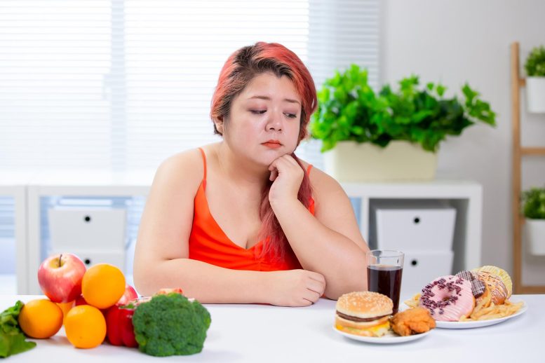 Healthy Food Woman Dieting Craving Junk