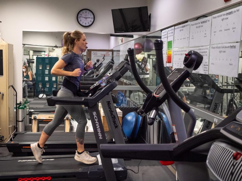 Heather Mashhoodi Runs on Treadmill